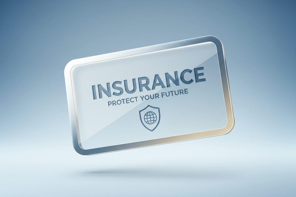 3D card with text "Insurance"