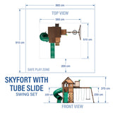 Skyfort Cedar Swing Set With Tube