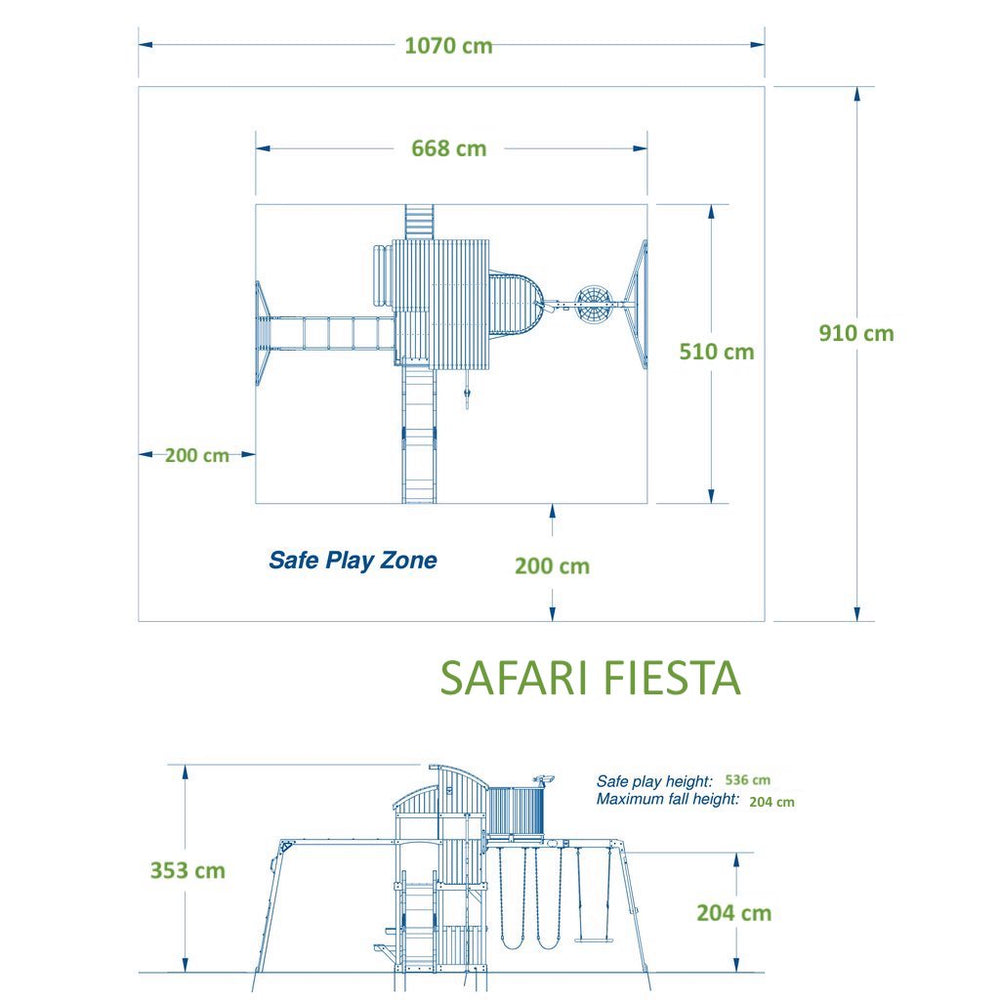 Safari Fiesta Cedar Swing Set