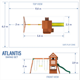 Aire de jeux en cèdre Atlantis