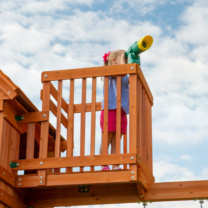 Skyfort II Cedar Swing Set (Single Color) – Woodlit Swing Sets