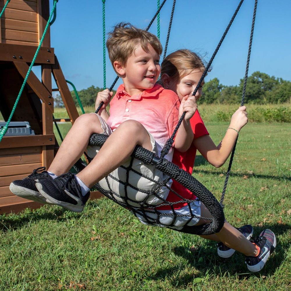 cedar cove wooden swing set